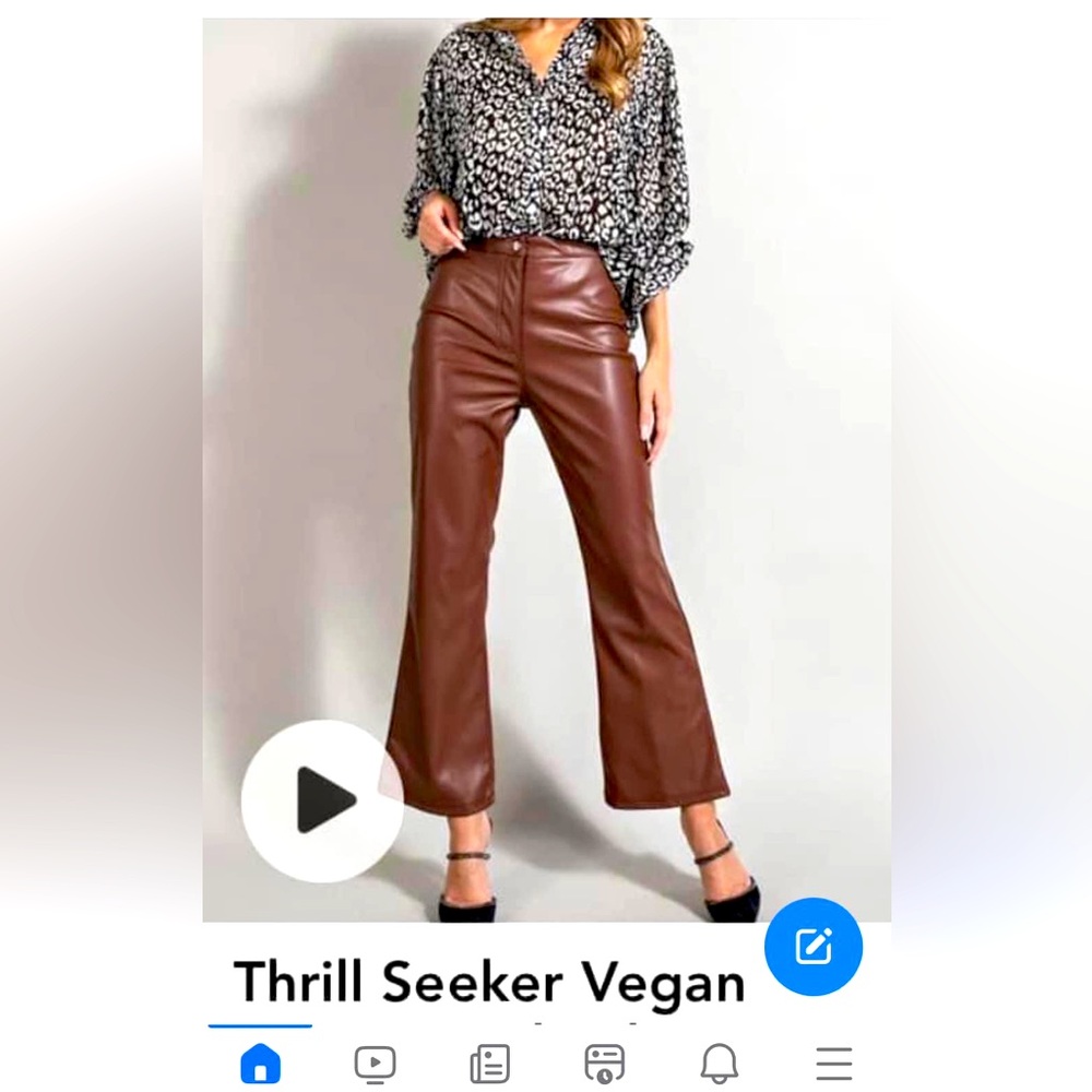 NWT  Ee:some Faux Vegan Leather pants waist sz 27-28 $25 Perfect for Fall/Winter